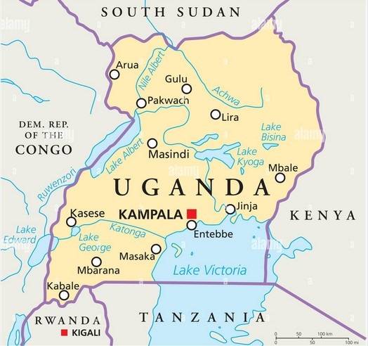 Uganda Travel Advice - Map of Uganda